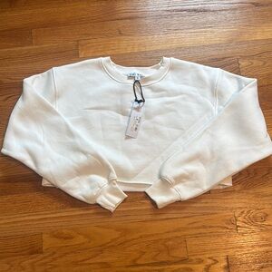 White Cropped Sweater